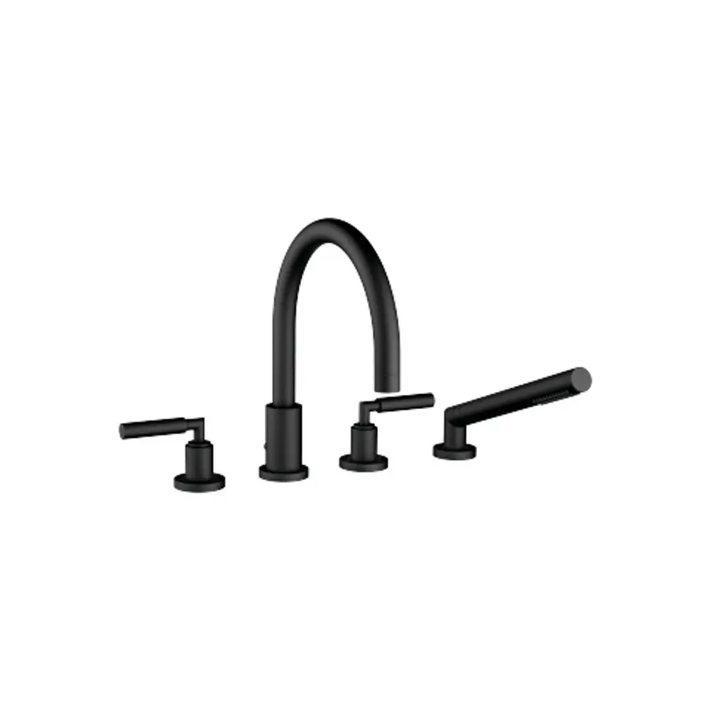 Dornbracht-TARA.-Wannen-Vierlochbatterie-Ausladung 220mm-schwarz matt, 27512882-33 Galeriebild 1